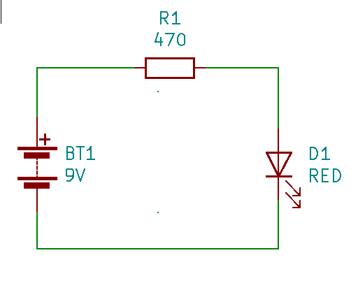 KiCAD schematic wired