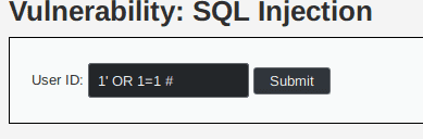 SQLI low attack
